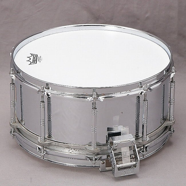 Pearl S-814D Free-Floating Steel 14x6.5" Snare Drum (1st Gen) 1983 - 1991 image 2