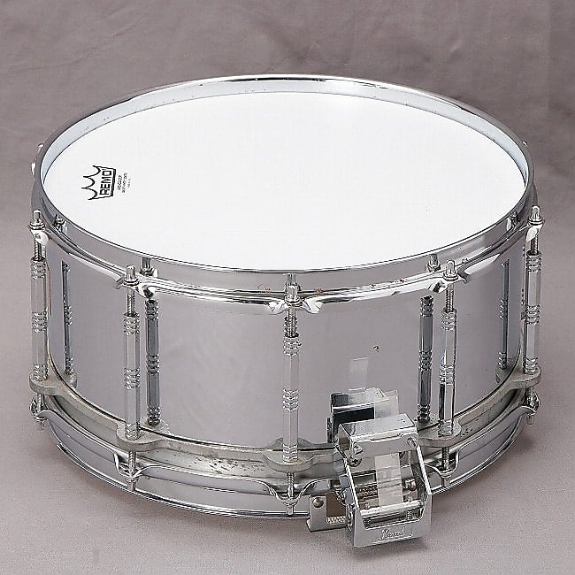 Pearl S-814D Free-Floating Steel 14x6.5 Snare Drum (1st Gen) 1983