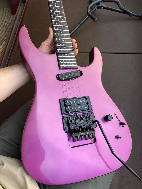 1990 Fernandes FR-65X, Metallic Magenta, Vintage Gig Bag