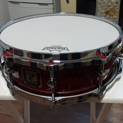 Sonor Delite  Snare Drum 14"x5"- Red  Birdseye Cherry image 8