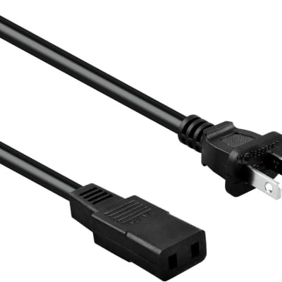 8ft 2-Prong Square AC Power Cord Cable Lead for Roland Rhodes Synthesizer Keyboard VK-1000 MK-80