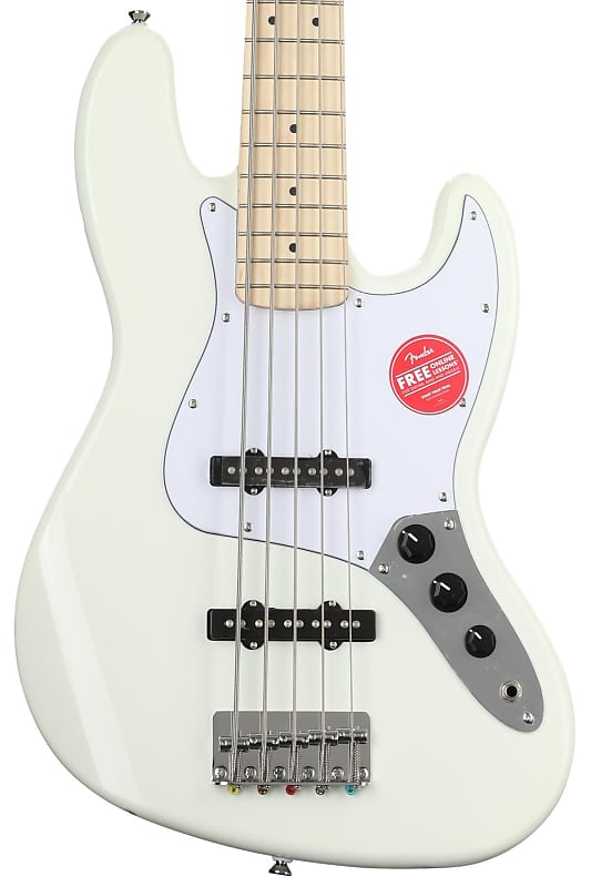 Squier Affinity Series Jazz Bass V - Olympic White with Maple Fingerboard image 1
