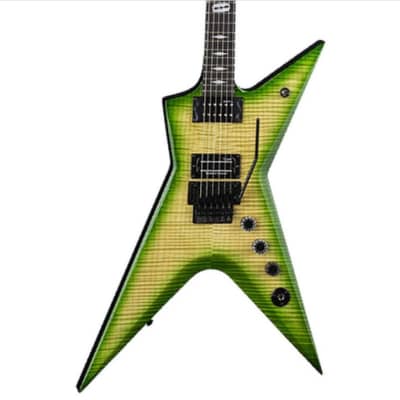 Dean Stealth Floyd Rose Flame Maple Electric Guitar Dime Slime for sale