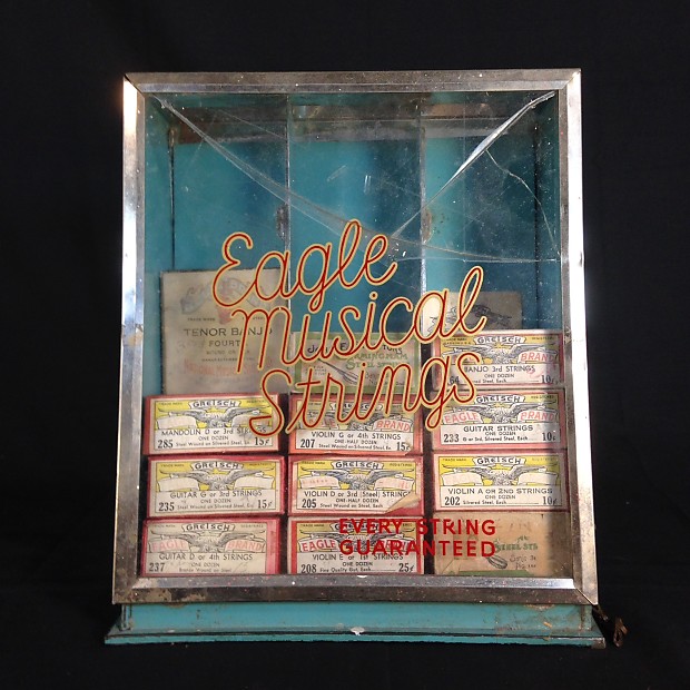 Eagle Musical Strings Display Case 1940 s