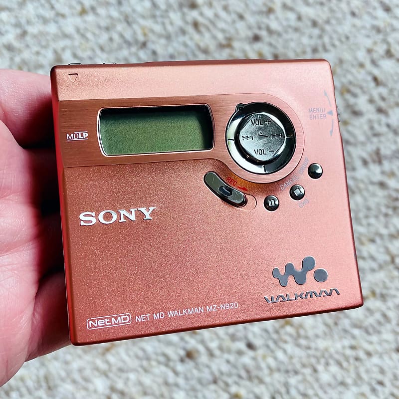 Sony MZ-N920 Walkman MiniDisc Player, Beautiful Metal Orange Working  Reverb