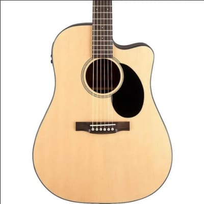Jasmine JD39CE-NAT Dreadnought Acoustic Electric Guitar. Natural Finish w/ case, B-Stock image 2