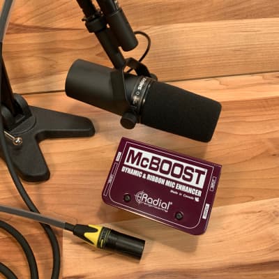 Shure SM7B w-Radial McBoost & Pro Grade 6' XLR Cable