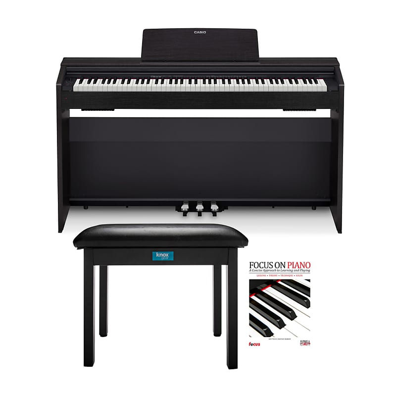 Casio PX870BK Privia Digital Home Piano with Knox Gear Reverb