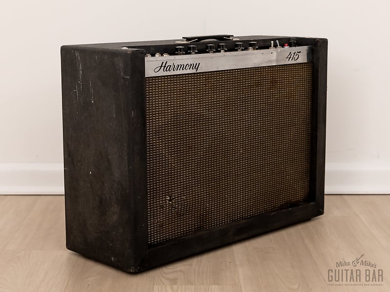 1966 Harmony H415 Valco-Made Vintage 2x12 Tube Amp w/ Tremolo & Jensen Speakers, Serviced image 1