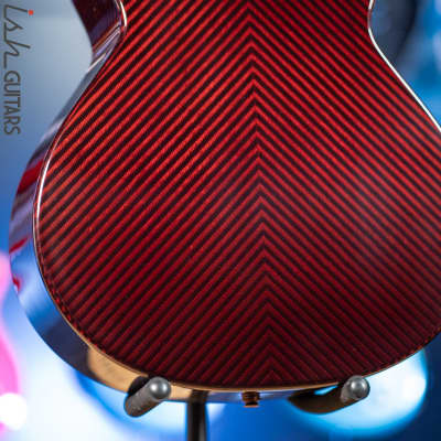 2021 RainSong BI-WS1000N2C Black Ice Acoustic Guitar Ish Exclusive Cranberry Red image 11