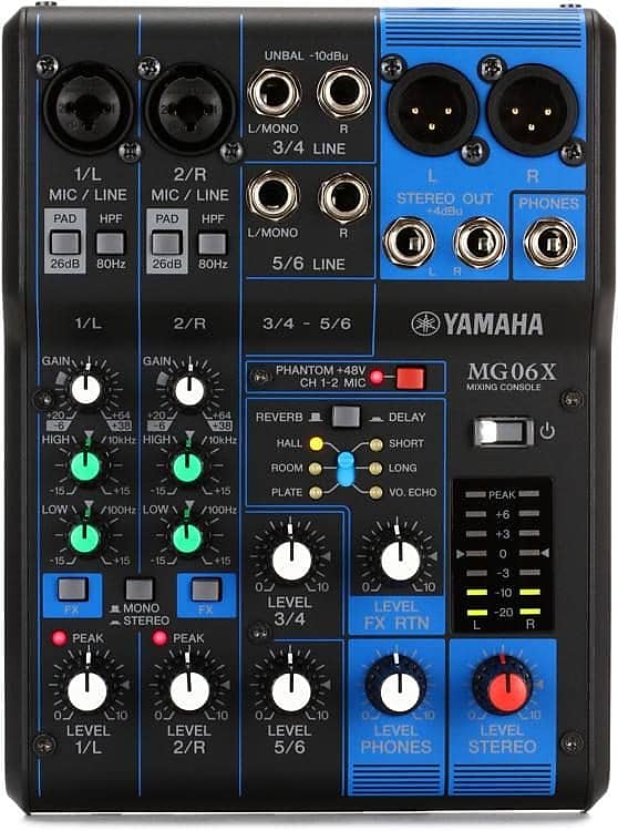 Yamaha MG06X 6 channel Mixer with Effects image 1