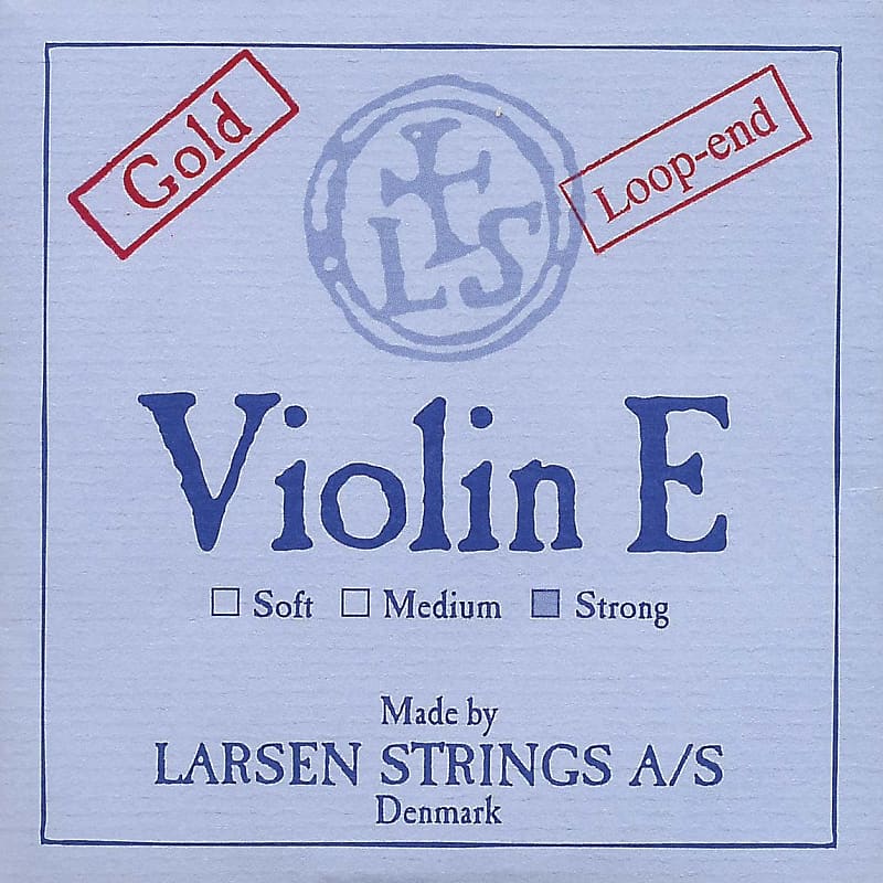 Larsen Larsen 4/4 Violin E String Strong Gold-Plated Steel Loop-End image 1