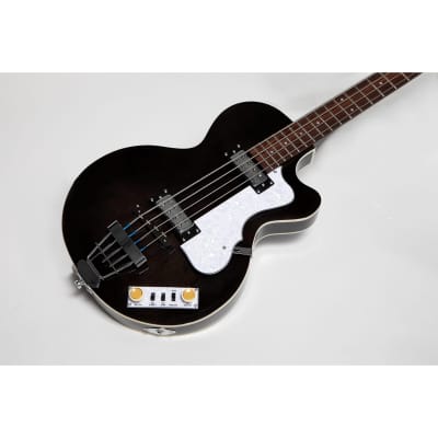 Hofner Ignition Club Electric Bass, Transparent Black for sale
