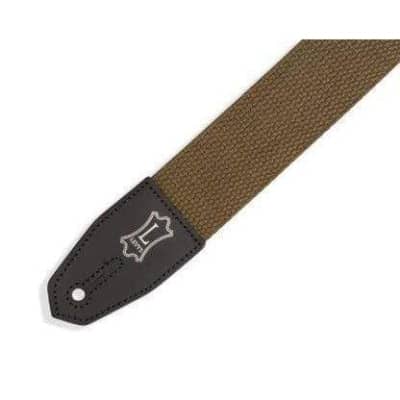 Levy's 2 inch Wide Green Cotton RipChord Guitar Strap. image 2