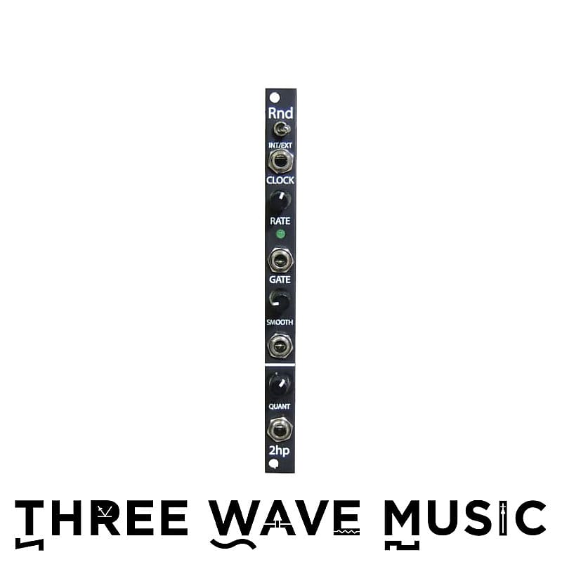 2hp Rnd V2 - Random Voltage Generator and Gate Source Black Panel [Three Wave Music] image 1