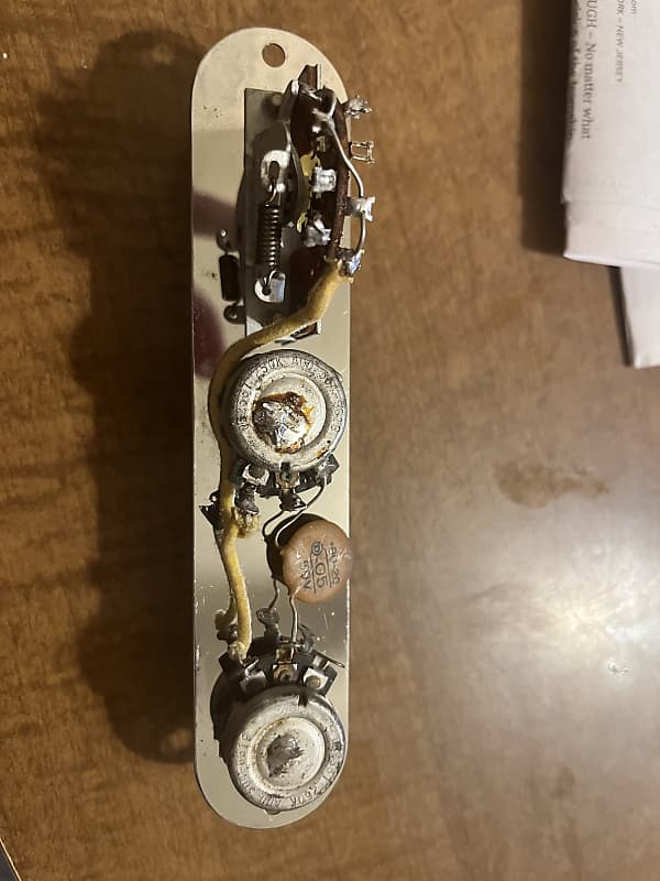 Fender Telecaster Esquire 1966 Chrome Control Plate knobs Reverb