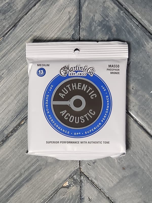 Mint Martin MA550 Authentic Acoustic Superior Performance Phosphor Bronze .013-.056 Medium Acoustic Guitar Strings image 1