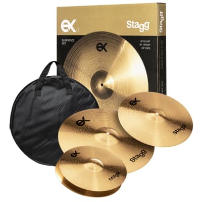 Cymbal Set B8 Bronze Stagg EX With FREE Cymbal Bag EXK SET image 1