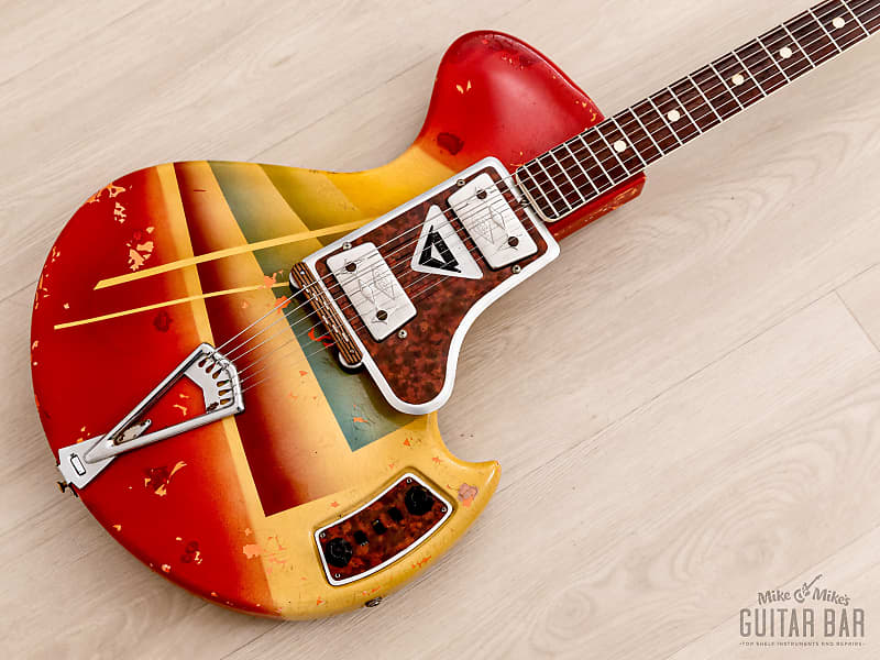 1960s Wandré Rock Oval Vintage Aluminum Neck Guitar w/ Case, Italy image 1