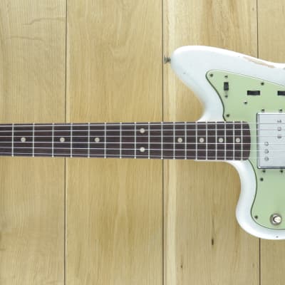 Fender Custom Shop Dealer Select CuNiFe Wide Range Jazzmaster Relic Olympic White Left Handed R120875 for sale