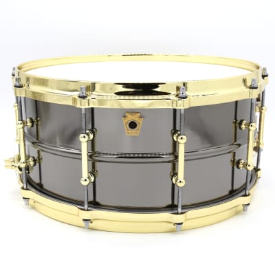 Ludwig LB417BT Brass On Brass Black Beauty 6.5x14 Snare Drum
