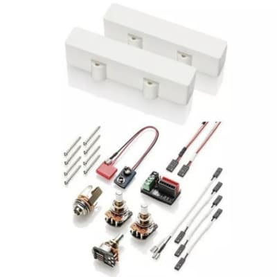 EMG J SET WHITE ACTIVE PICKUPS FOR JAZZ BASS POTS & WIRING