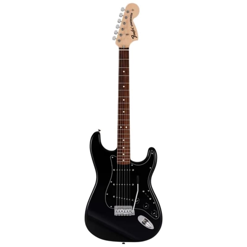Fender Japan Traditional II 70s Stratocaster Electric Guitar, RW FB, Black