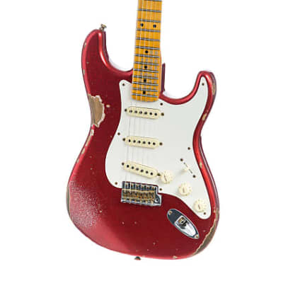 Fender Custom Shop 1957 Stratocaster Heavy Relic, Lark Guitars Custom Run -  Red Sparkle (552) image 3