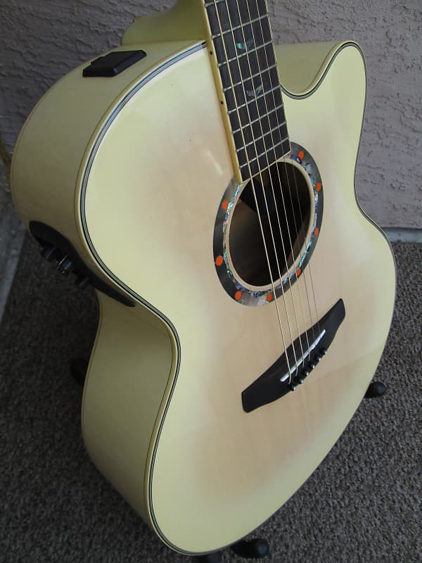 1990's Yamaha CPX15NA North Arctic White Acoustic Guitar