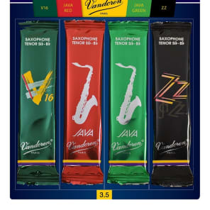 Vandoren SRMIXT35 Tenor Saxophone Mix Card Jazz Redd Variety Pack - Strength 3.5