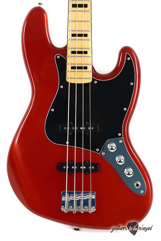 Squier Vintage Modified Jazz Bass '70s - Candy Apple Red | Reverb