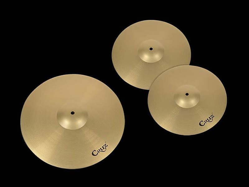 Cruz Basic Series Cymbals Set,  BSET-1418, 14" Hi Hats, 18" Crash / Ride image 1