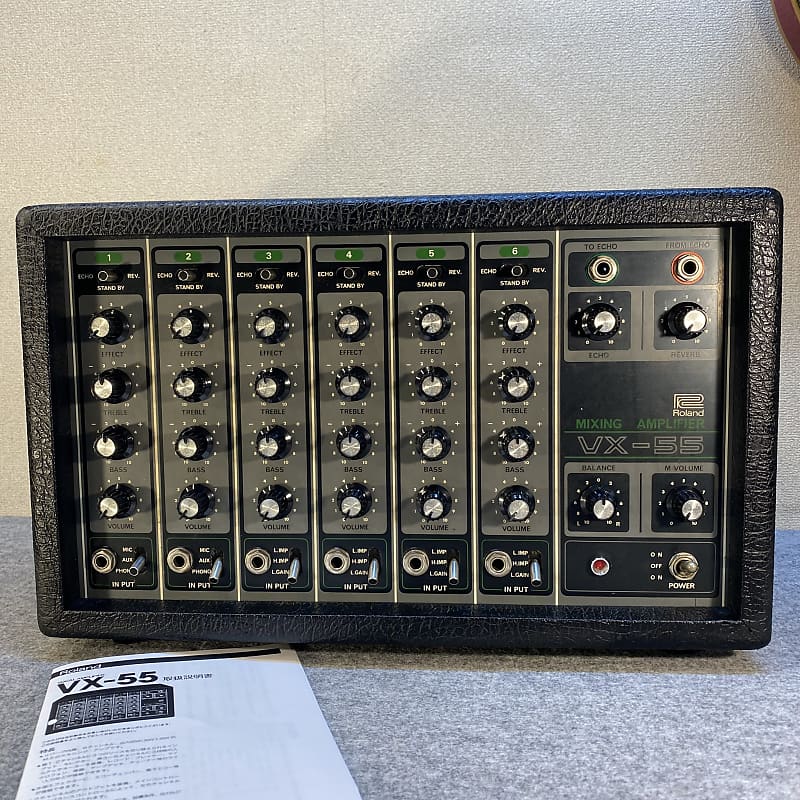 配信機器・PA機器・レコーディング機器 Roland MIXING AMPLIFIER VX-55 Roland VX-55 Mixing Amplifier 6-Channel Powered Mixer | Reverb