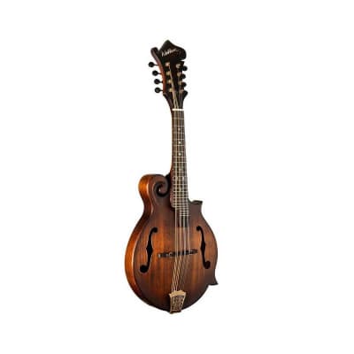 Washburn Americana Series M108SWK  F  Style Mandolin with Carved Solid Spruce Top, Solid Mahogany Back and Sides, 24 Frets, Maple Neck, Vintage Natura image 2