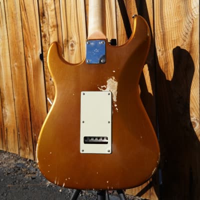 G&L USA CUSTOM SHOP Legacy - Yukon Gold Metallic Nitro Heavy Aged 6-String Electric Guitar w/ Tolex Custom Shop Case (2023) image 13