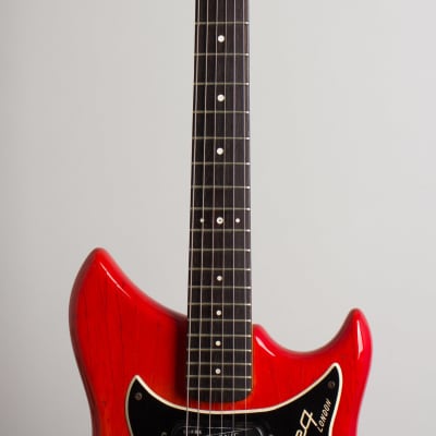 Burns  Ampeg Nu-Sonic Solid Body Electric Guitar (1964), ser. #8285, hard shell case. image 8