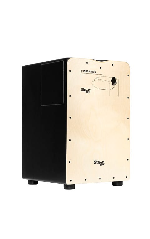 STAGG Bongo Cajon Hybrid Percussion Instrument with Dual | Reverb