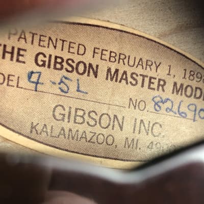1980 Gibson F-5 L Fern Mandolin Jerry Rowland Label image 9