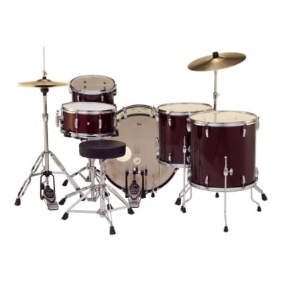 Pearl Roadshow 5pc Drum Set w/Hardware & Cymbals Wine Red RS525WFC/C91 image 4