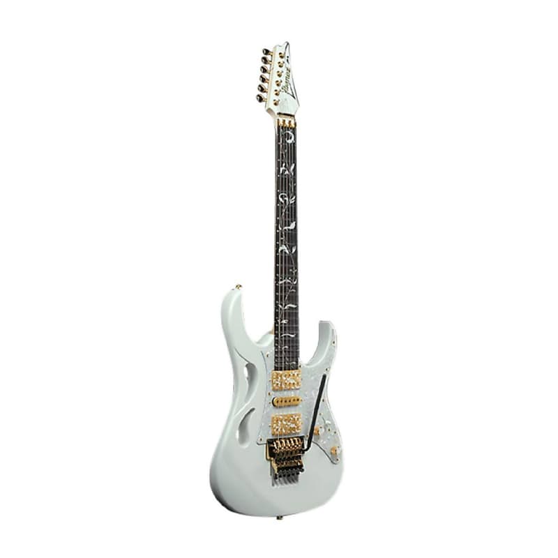 Ibanez Steve Vai Signature 6-String Electric Guitar with Case (Right-Handed, Stallion White) image 1