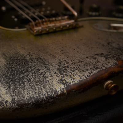 Fender Stratocaster HSS Heavy Relic Custom Silver Sparkle O Black image 3