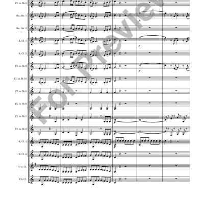 Clarinet Choir Sheet Music: Score and Parts - Gran Partita - Movement 1 (Largo) - WA Mozart, arranged for Clarinet Choir image 5