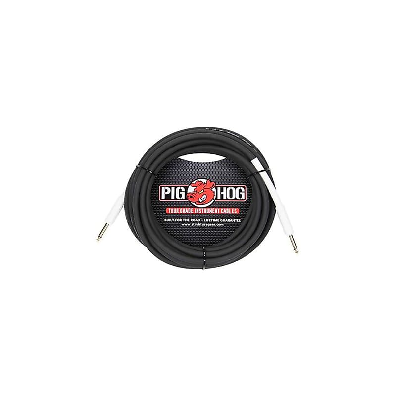 Pig Hog PH186 1/4" Inch 8mm Rubber Instrument Guitar Bass Keyboard Cable, 18.6 ft image 1