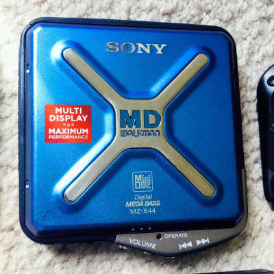 Sony MZ-E44 Walkman MiniDisc Player, Excellent Blue !! Working