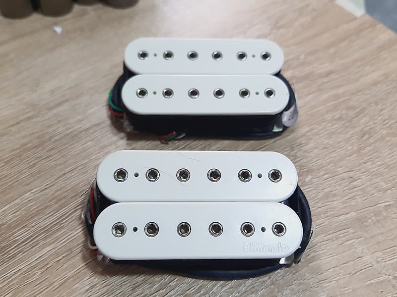 A Set of DiMarzio Fusion Edge Bridge & Neck H-H w/ White Cover