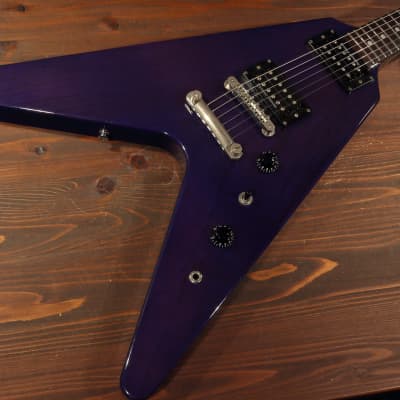 Greco Ash Flying V 2002 - Translucent Purple - Light Weight only 6.22lbs for sale