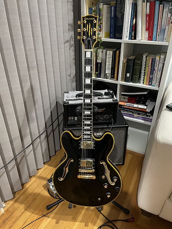 Edwards E-SA-180 2007 Ebony black with case Japan ES-355