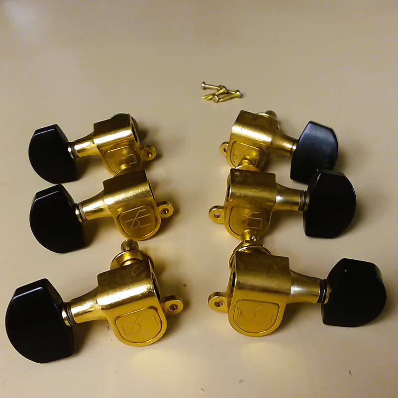Ovation tuning machines 80's Vintage Gold and Ebony Reverb
