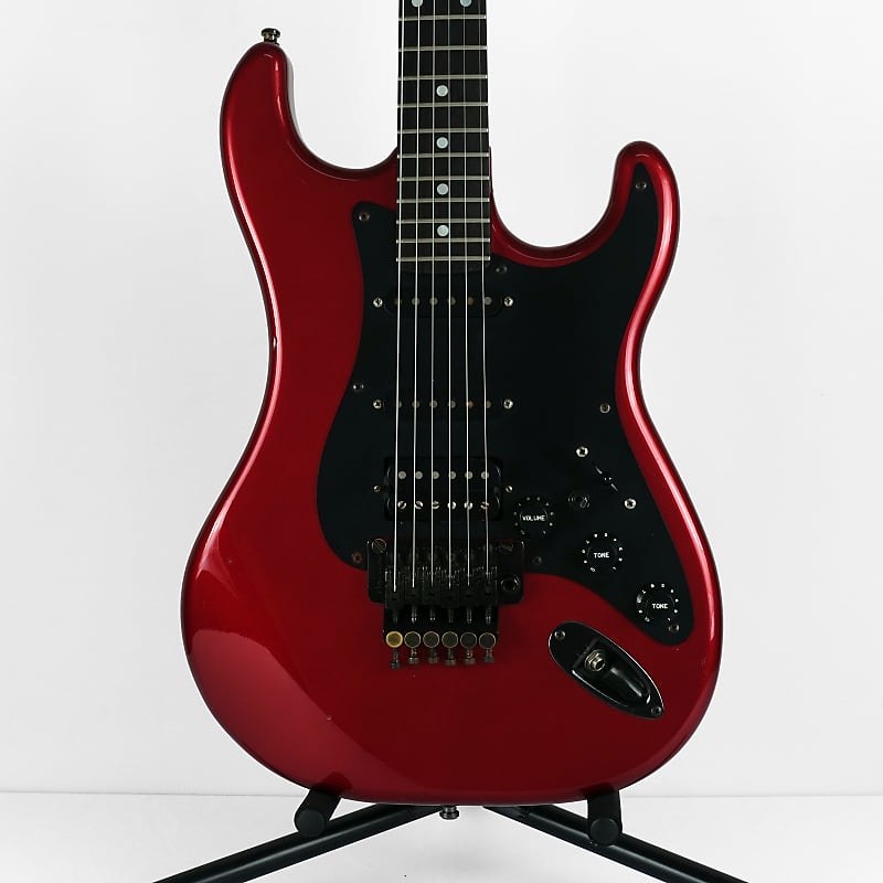 1986 Kramer Pacer Deluxe American Metallic Red Seymour Duncan Floyd Rose  with Original Hard Case