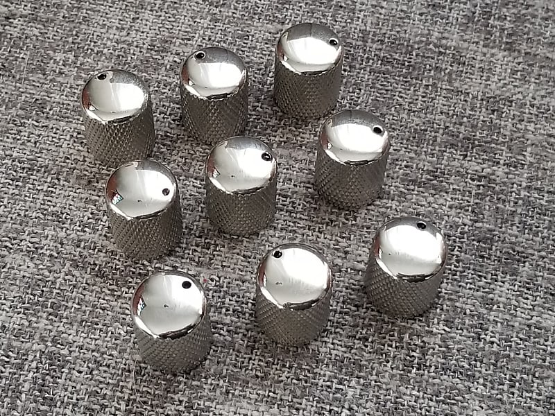 Chrome Knurled Amp Knobs Reverb